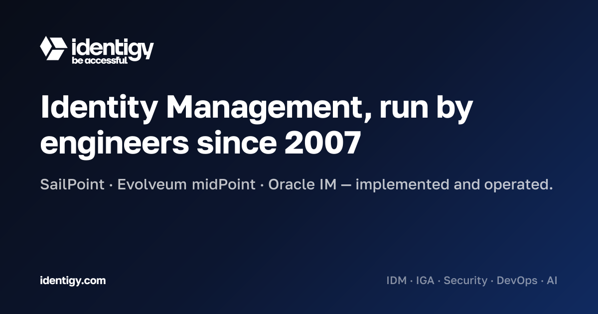 IGA Consulting — SailPoint, midPoint & Oracle | Identigy